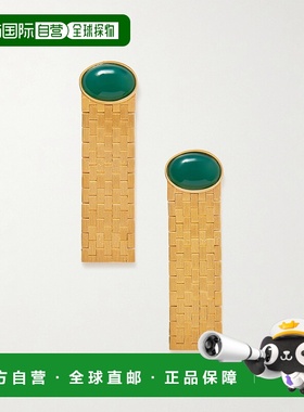 1h可退 潮奢 KHAITE 女士 Chronos 镀金玛瑙石耳环 10114006配饰