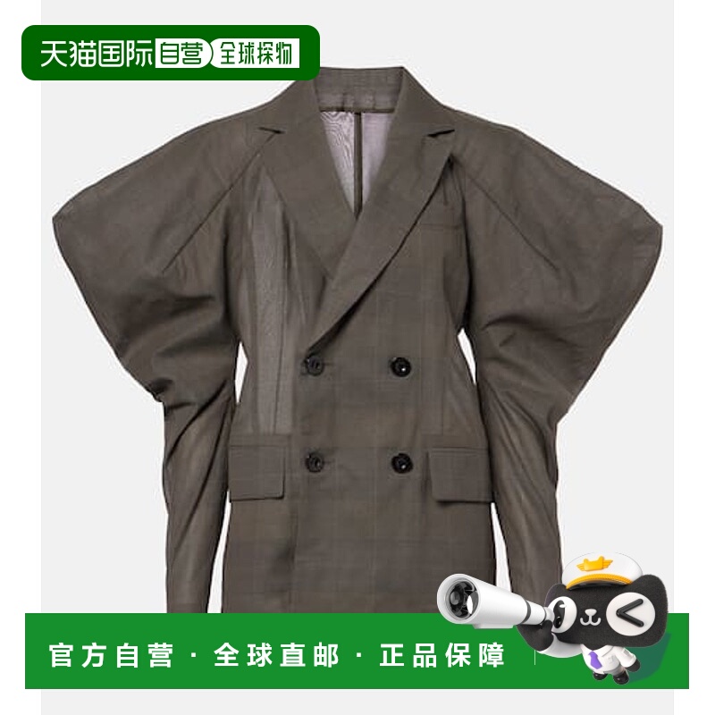 1h可退 潮奢 Sacai 女士 棉质薄纱西装外套 brown棕色 舒适时尚