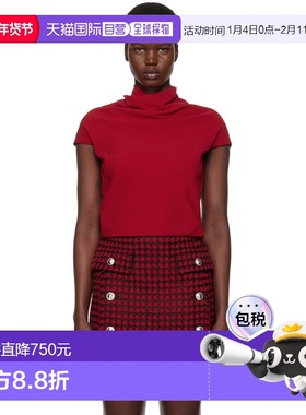 1h可退 潮奢 versace 范思哲 女士 红色垂领上装 10169561A12265