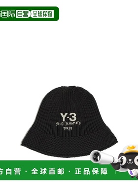 Y-3 男士帽子 JX8305 AW2025 黑色针织帽
