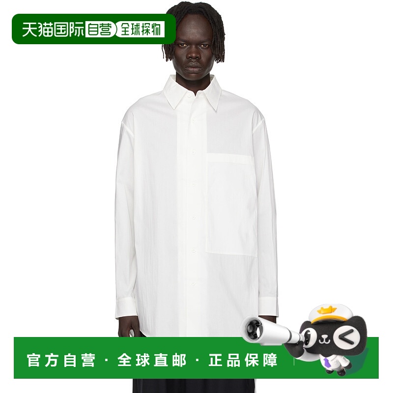 1h可退 潮奢 Y-3 男士 白色 Sporty Cotton 衬衫 KB4599