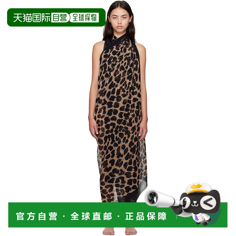 1h可退 潮奢 Balmain 巴尔曼 女士 棕色 Leopard Beach Wrap Cove