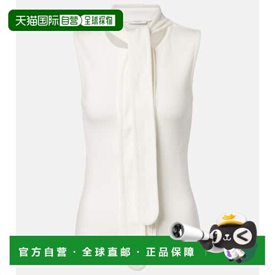 1h可退 潮奢 Lemaire 女士 围巾领棉质亚麻针织上衣 TS0004LJ1030