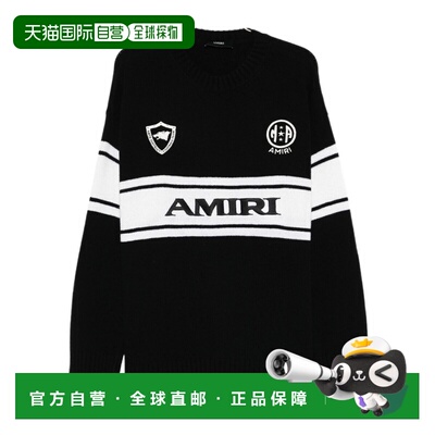 AMIRI 男士针织衫 AMTOKN1005001 SS2026 黑色 长袖针织套头衫