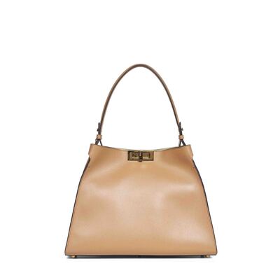 FENDI 女士斜挎包 8BN368AWPFF1V0G SS2026 棕色 Way Medium Leat