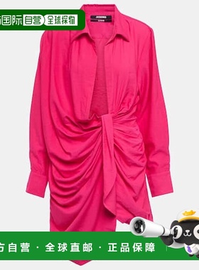 1h可退 潮奢 Jacquemus 女士 La Bahia 长袍系带细节迷你连衣裙