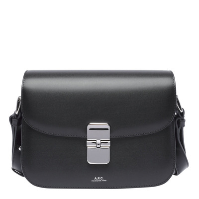 A.P.C. 女士单肩包 PXBVNF61413LZZ SS2025 黑色 徽标单肩包