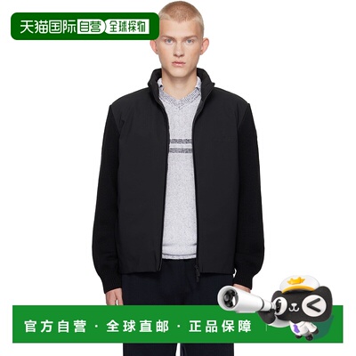 1h可退 潮奢 Moncler 盟可睐 男士 黑色 Cardigan Tricot 羽绒夹