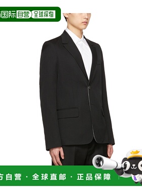 VALENTINO 男士夹克 1V3CEE108HU0NO AW2022 黑色 徽标西装外套