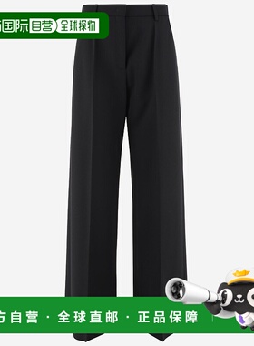 VALENTINO 女士休闲裤 5B0RB62088J0NO AW2024 黑色直筒裤