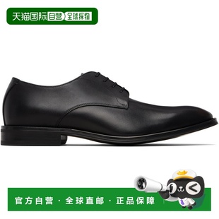 1h可退 潮奢 BOSS 波士 男士 黑色 Leather Stitching-Detail 德