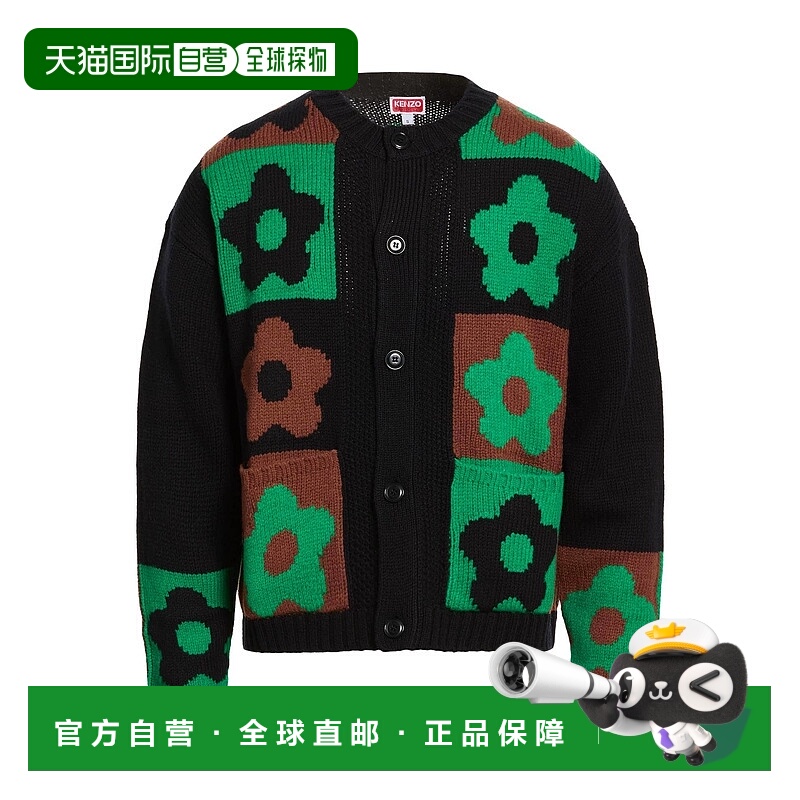 潮奢 kenzo 高田贤三 男士 针织开衫 black黑色 舒适时尚