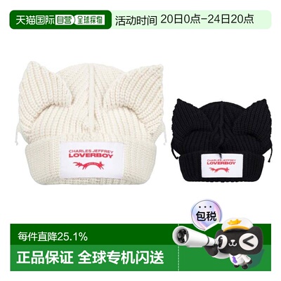 CHARLES JEFFREY LOVERBOY 动物耳朵羊羔毛 尼龙帽 白色