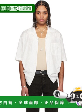 1h可退 潮奢 Our Legacy 男士 白色 Heusen 短袖衬衫 M2252HWF