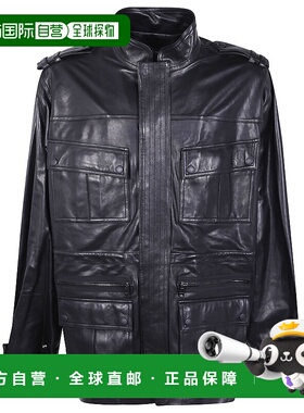 BALMAIN 男士大衣 FH1TJ211LD630PA AW2025 黑色 LAMBSKIN LEATHE