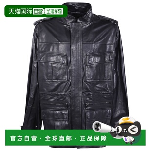 BALMAIN 男士大衣 FH1TJ211LD630PA AW2025 黑色 LAMBSKIN LEATHE
