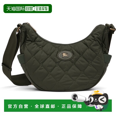 1h可退 潮奢 Burberry 巴宝莉 女士 绿色 Clifton Horseshoe 斜挎