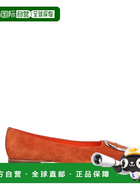 1h可退 潮奢 Santoni 女士 芭蕾舞鞋 orange橙色 舒适时尚单鞋