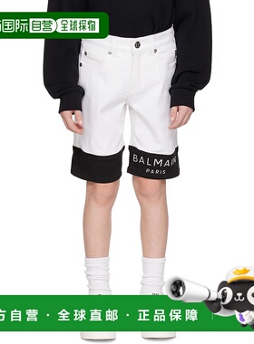 1h可退 潮奢 Balmain 巴尔曼 女童 白色五袋儿童牛仔短裤童装 Bs6