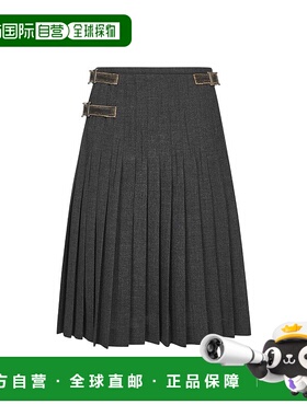 PRADA 女士半身裙 P103ZEOOO17N1F0480 黑色 A字裙AW2025