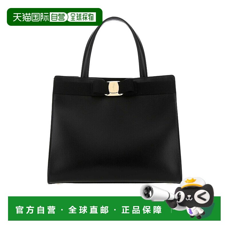 1h可退 奢淘 Salvatore Ferragamo Vara 蝴蝶结顶部提手单肩包 女