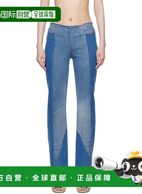 1h可退 潮奢 CONNER IVES 女士 蓝色 Reconstituted Boot Cut 牛