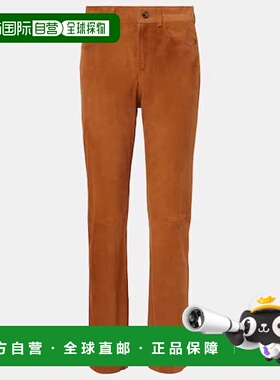 1h可退 潮奢 BLAZE MILANO 女士 Viva Paso 高腰绒面革直筒长裤