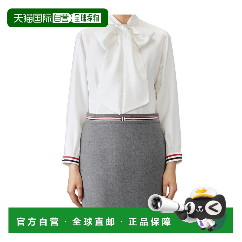 1h可退 THOM BROWNE 女士衬衫 FLL192GF0780100 SS2025 白色