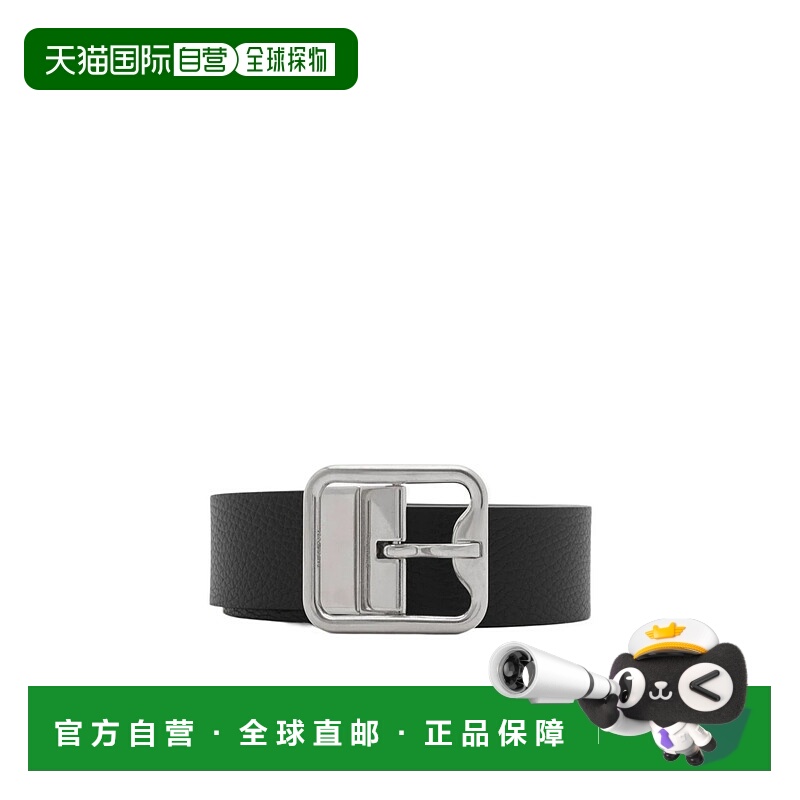 1h可退 BURBERRY 男士腰带 80920561 AW2024 黑色 双面B型扣皮带
