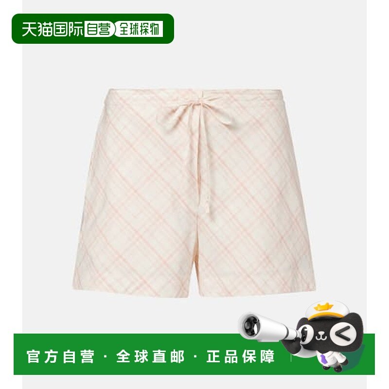 1h可退 潮奢 Burberry 巴宝莉 女士 格纹棉质短裤休闲裤,女装/女士精品,休闲裤,淘宝优惠券,粉丝福利购,淘宝优惠卷
