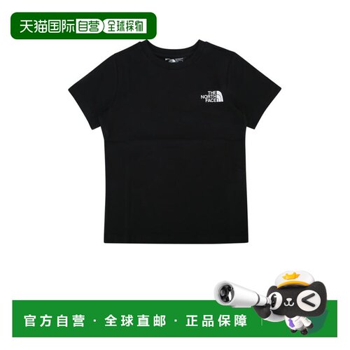 1h可退 THE NORTH FACE 男童T恤 NF0A8EFNJK31 AW2025 黑色北面