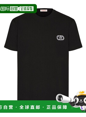 VALENTINO 男士T恤 3V3MG10V9LJ0NO CO 黑色短袖