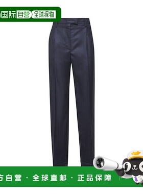 PRADA 女士休闲裤 P277IOOO16PSF0008 SS2025 蓝色直筒裤