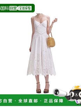 1h可退 SELF-PORTRAIT 女士连衣裙 SS25127MC SS2025 白色 棉质刺
