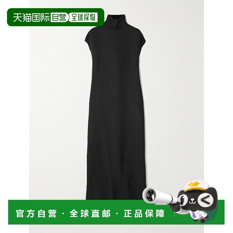 1h可退 潮奢 calvin klein 女士 Willow 织纹绉纱高领中长连衣裙