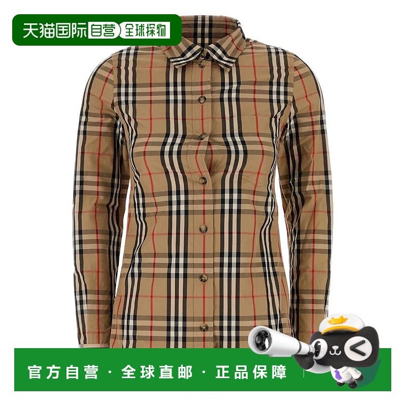 1h可退 BURBERRY 女士衬衫 8111847ARCHIVE AW2025 花色 LAPWING
