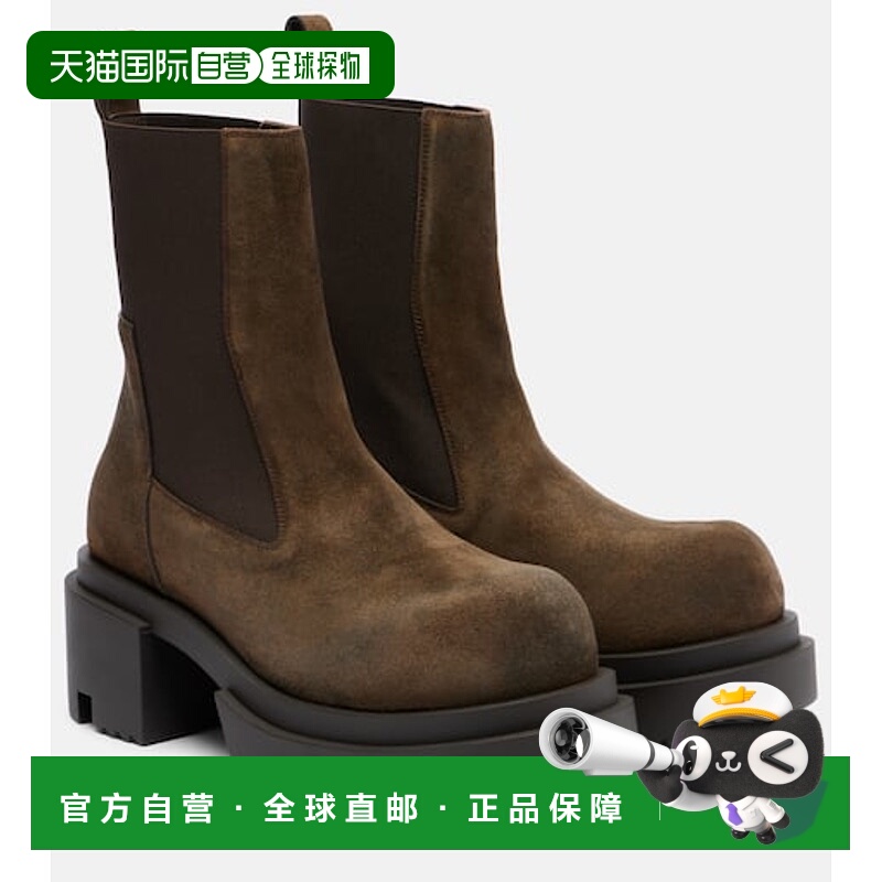 1h可退 潮奢 rick owens 瑞克 欧文斯 女士 Beatle 绒面革切尔西