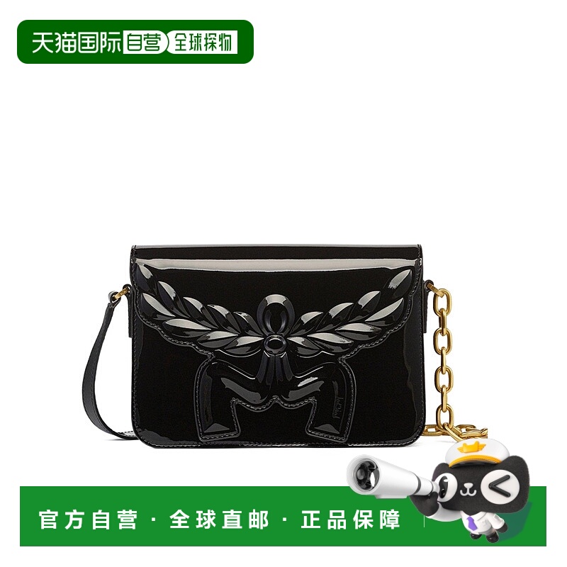 MCM 女士单肩包 MWRFSAC01BK SS2025 黑色 小号Himmel Laurel 斜