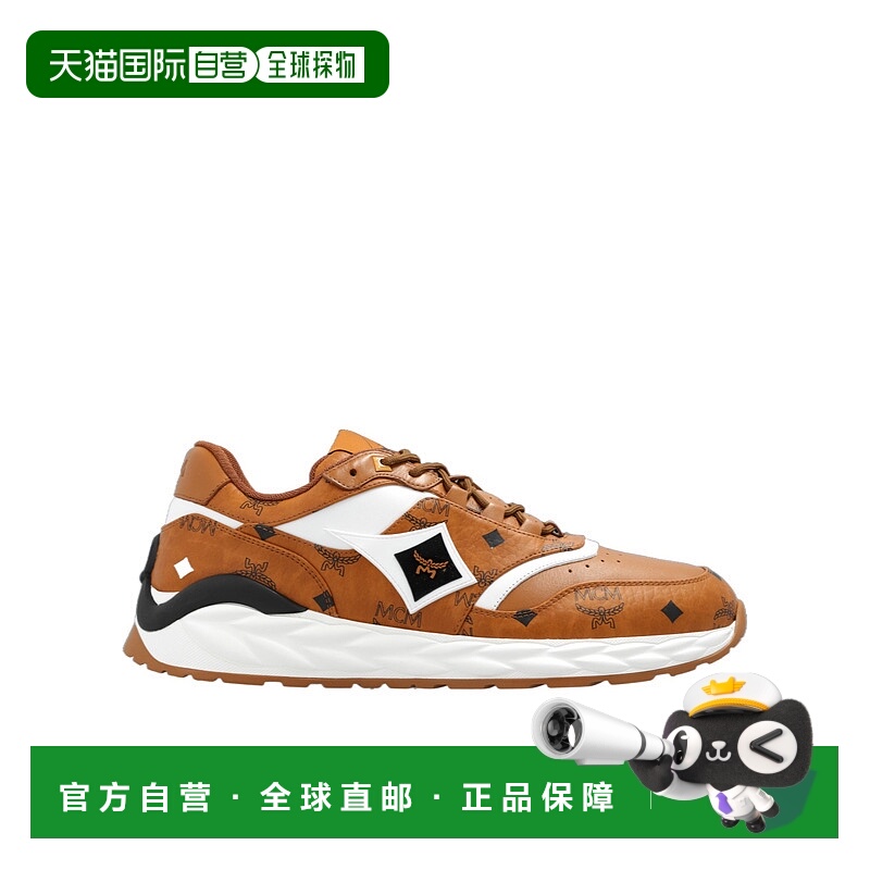 1h可退 MCM 男士运动鞋 MEXESAH02CO SS2024 棕色 圆头低帮板鞋