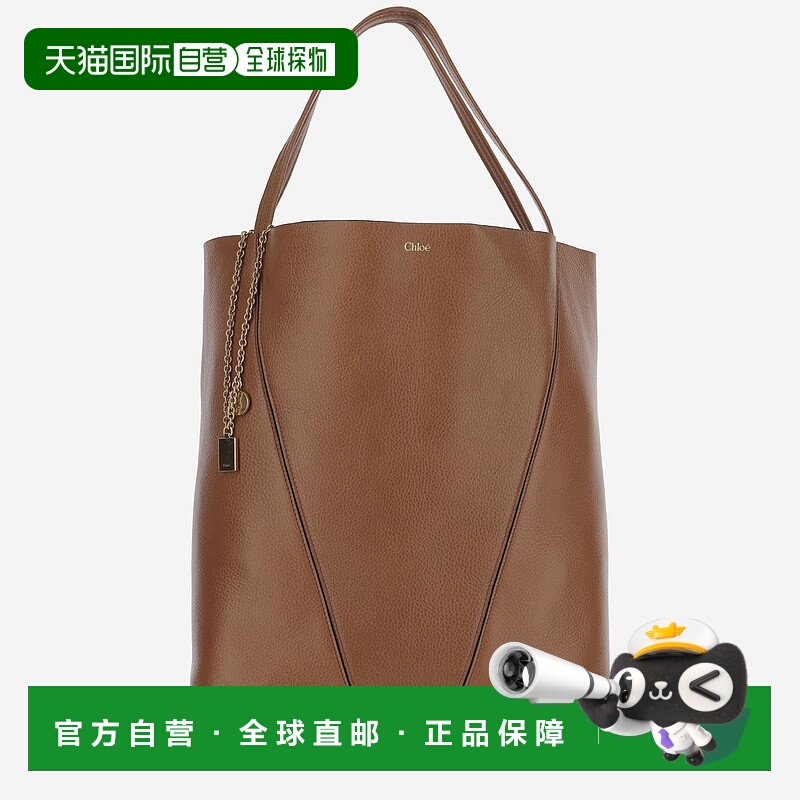 1h可退 CHLOÉ 女士手提包 CHC25SS810N8426M SS2025 棕色 Spin Le