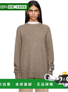 1h可退 潮奢 Études 女士 灰褐色圆领毛衣 H24MMKNI60870