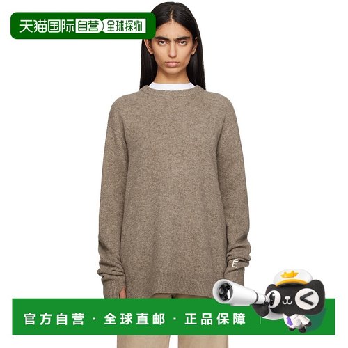 1h可退 潮奢 Études 女士 灰褐色圆领毛衣 H24MMKNI60870