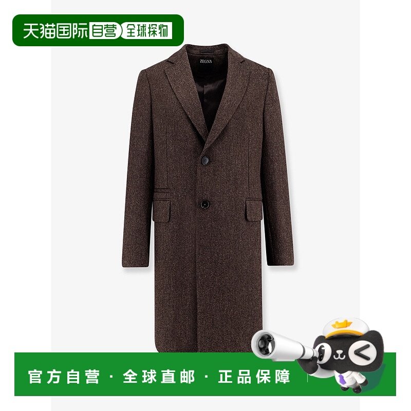 1h可退 潮奢 zegna 杰尼亚 男士 单排扣羊毛大衣 297702A24DG2G02