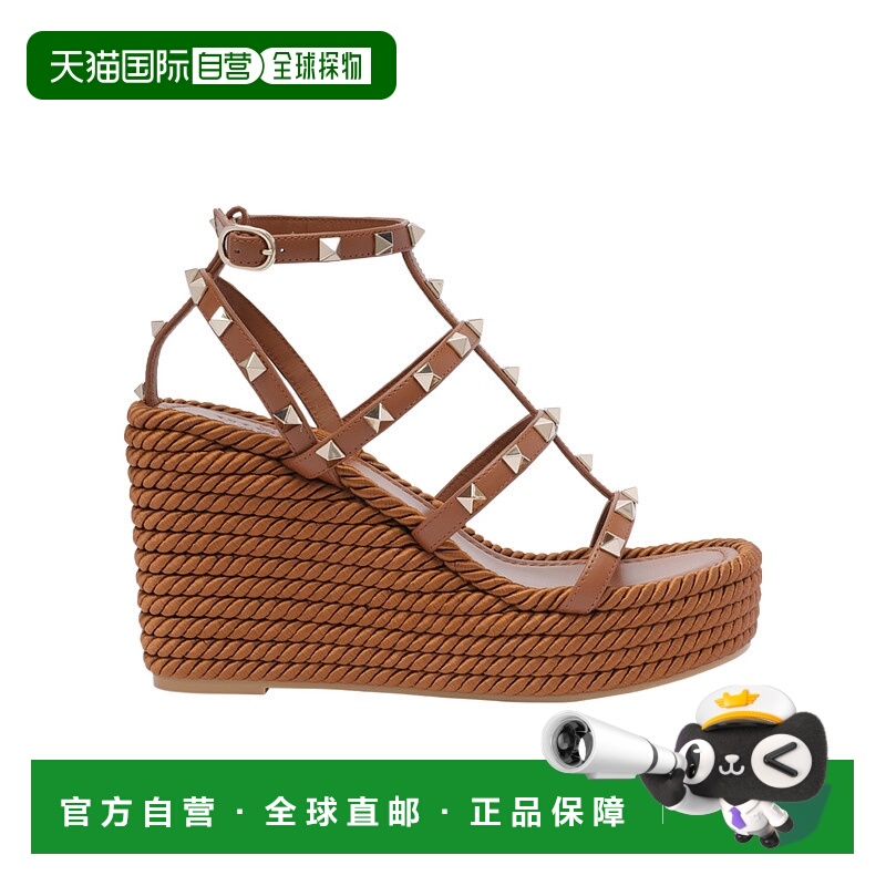 1h可退 VALENTINO 女士凉鞋 WS0F95BAEN58 SS2025 棕色 露趾高跟