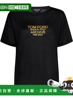 1h可退 TOM FORD 女士T恤 TSJ560FAX835XLBGO AW2023 黑色
