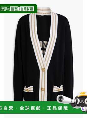 1h可退 潮奢 Balmain 巴尔曼 女士 徽标装饰开衫 AF1KO000KD97