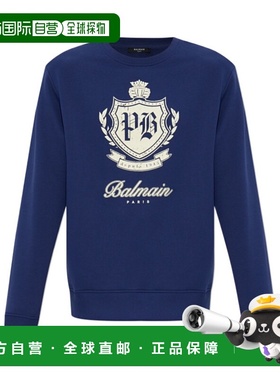 BALMAIN 男士针织衫 FH0JS001GF30SPV AW2025 蓝色 长袖卫衣