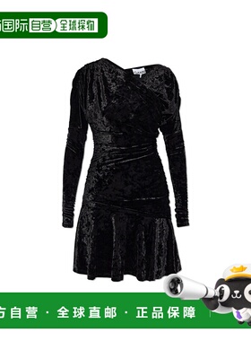 GANNI 女士连衣裙 T43473714099 AW2025 黑色 Velvet dress包臀裙