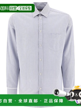 1h可退 潮奢 GOLDEN GOOSE 男士 蓝色 & 白色 Narrow Stripes 衬