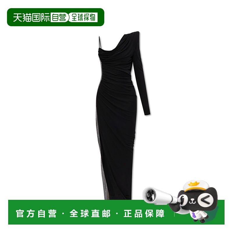 1h可退 BALMAIN 女士连衣裙 EF0RR965PD03EAC SS2025 黑色 单肩连